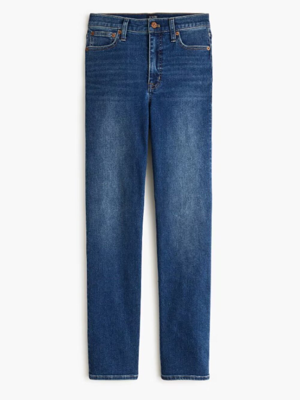 J.Crew Stovepipe Jeans - Dark Blue Denim with Copper Accents